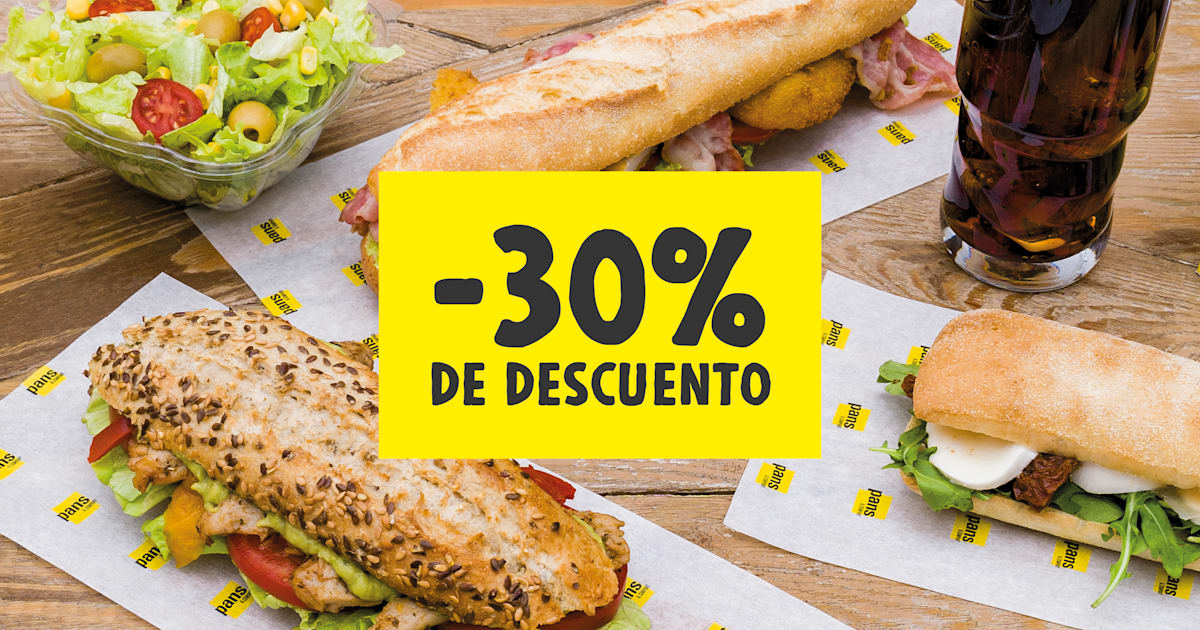 Menú de Pans & Company Gaudí en Barcelona Pedido de Just Eat