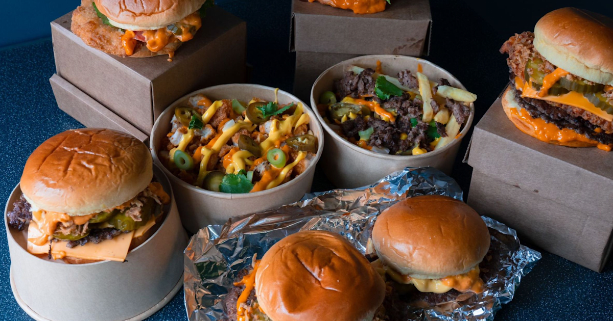Burger town just eat on sale