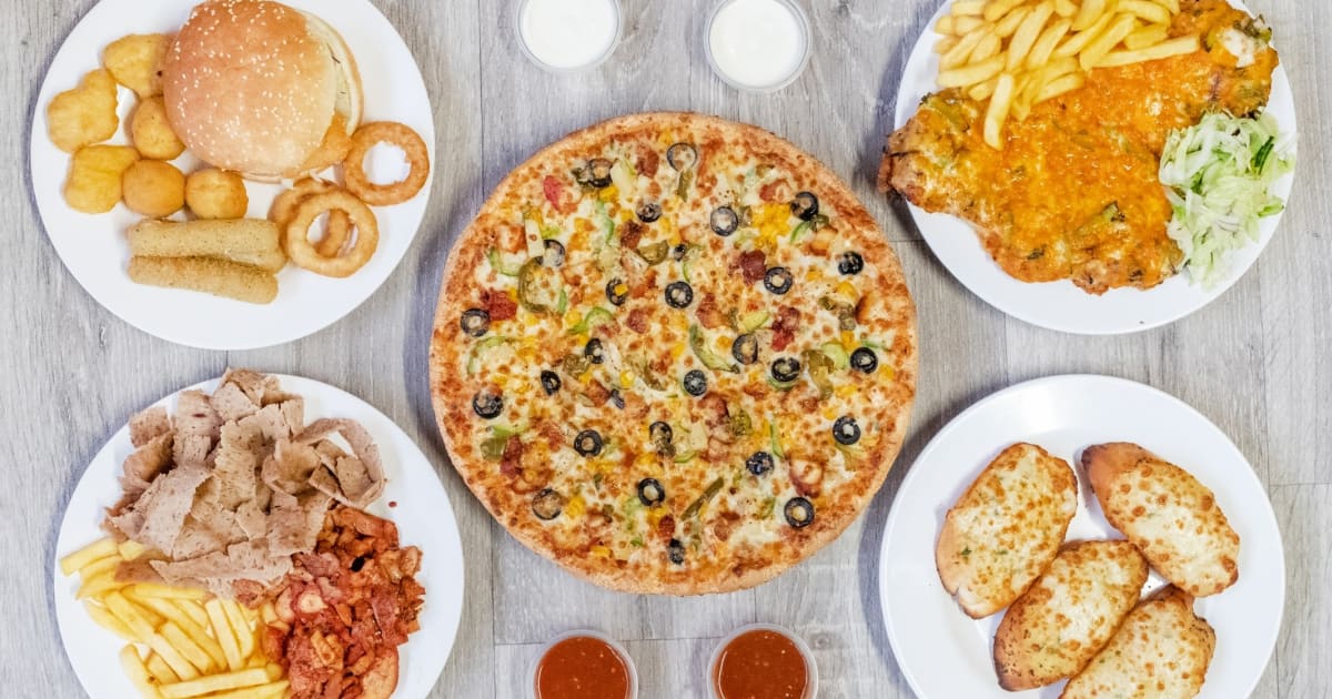 Just eat village pizza on sale