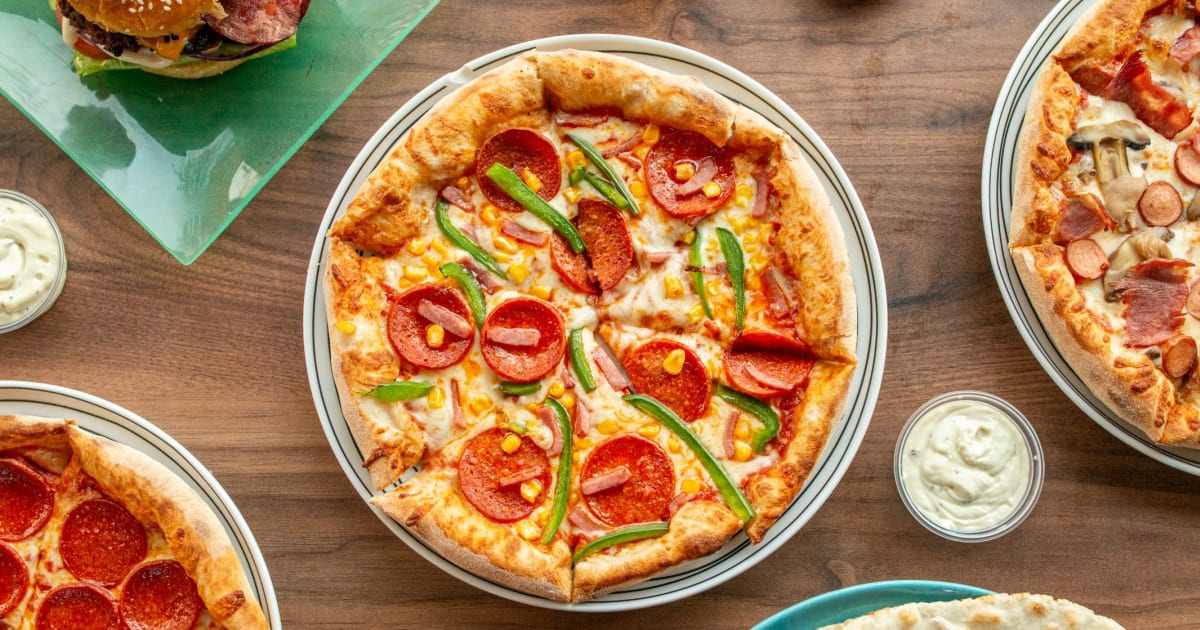 Just eat super pizza hot sale