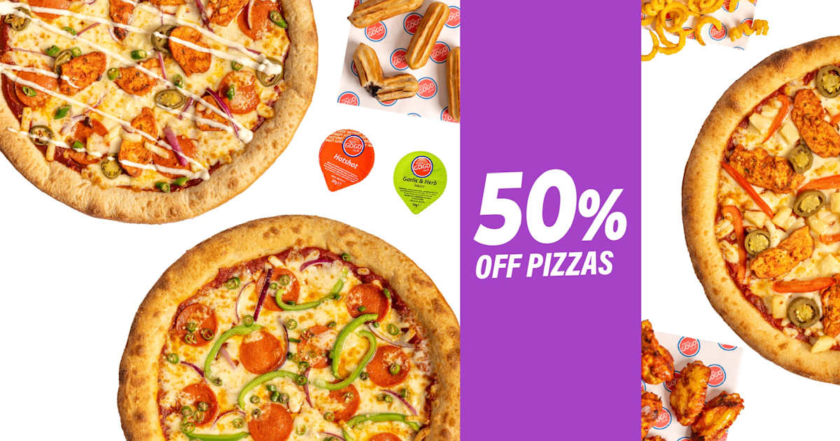 Just eat pizza gogo clearance