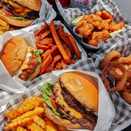 Just eat mayhem burger sale