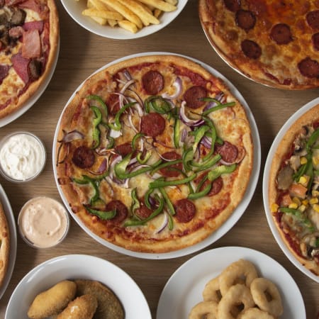 Just eat pizza online house