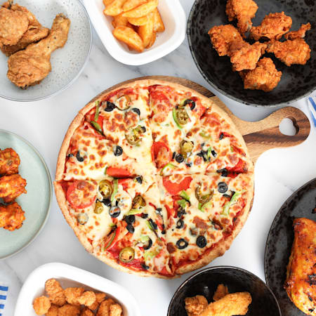 Ala pizza and roosters just eat sale