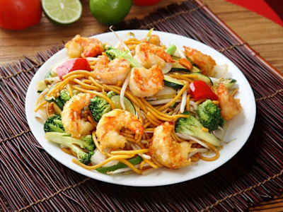 Gambas con Brócoli