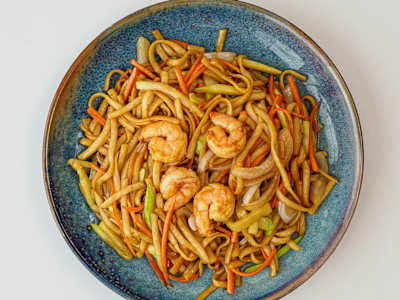 Tallarines con Gambas