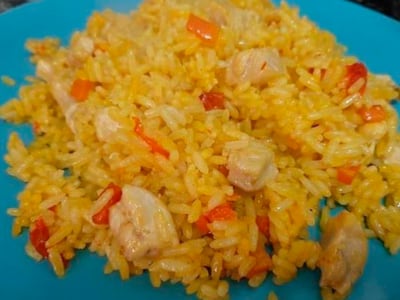 Arroz Frito con Pollo al Curry