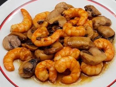 92:gambas con Champiñones