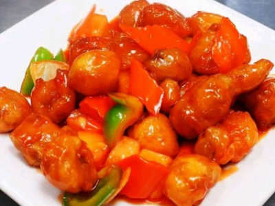 Pollo con salsa agridulce