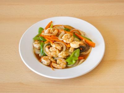 Gambas con Verduras