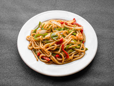 99. Tallarines Udon con Gambas