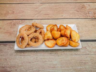Aros de Cebolla, Patatas Bravas