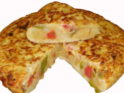 Tortilla Paisana con Pisto