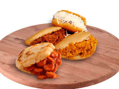 Arepa con Salchichas
