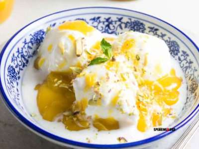 Mango and Vanilla Icecream