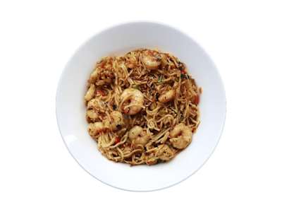 Fideos fino de arroz estilo Singapur