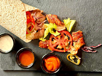Gyros (kebab) de cerdo 100%(casera)
