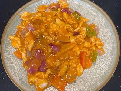Pollo con Curry Rojo al Estilo Thai(picante)