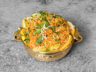 Arroz Biryani con Pollo Tikka