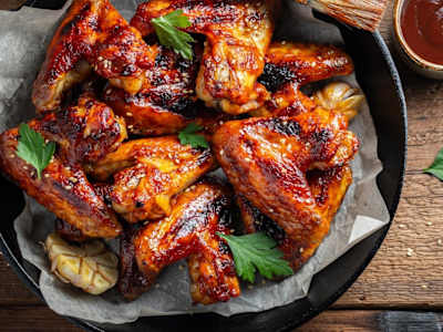 Alitas BBQ picantes x6