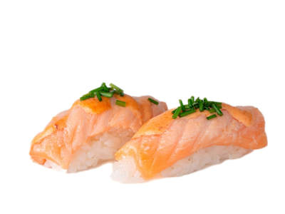 Niguiri de Salmón Flambeado, 2 Unidades