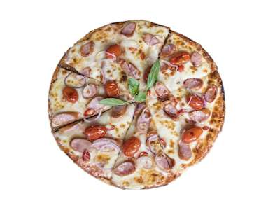 Pizza Jamón York y Salchicha