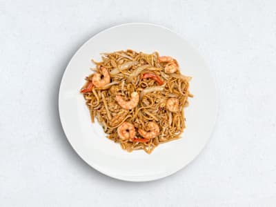 Tallarines Fritos con Gambas