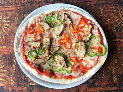 Pizza Pollo Braseado Sin Gluten,Mediana