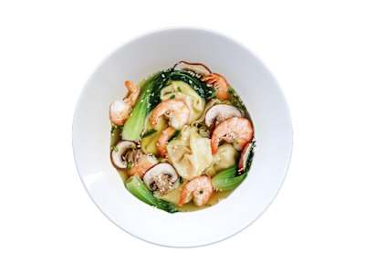 Gambas con Bambú y Setas Chinas
