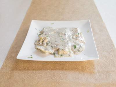 Ravioli Salsa Trufa Negra