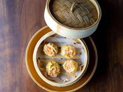 7d. Siu Mai Carne y Langostino