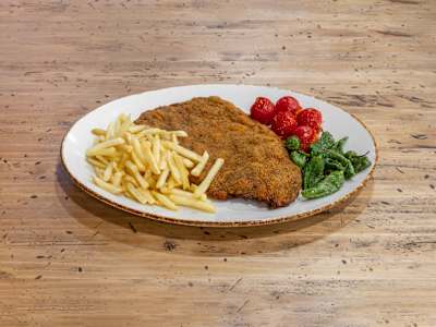 Cachopo Asturiano con Patatas Fritas