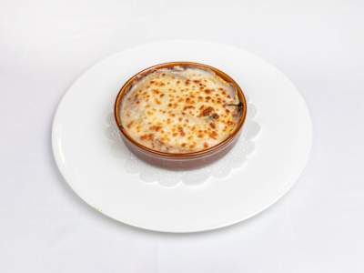 Berenjenas a la Crema con Gamba y Jamón Ibérico