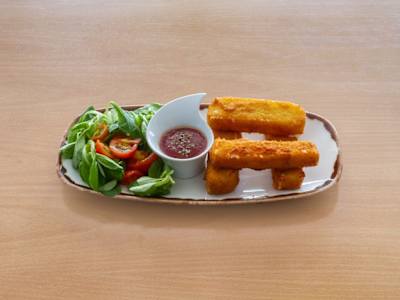 Mozzarella en Carrozza con Tomate Casero a la Miel