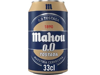 Cerveza Mahou 0,0 Tostada, 33cl