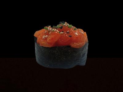 Gunkan salmón picante