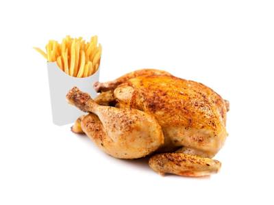 Pollo asado con patatas