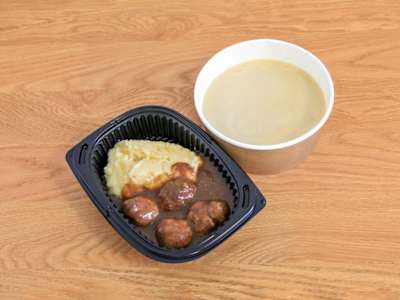 Lentejas, Albóndigas con Pure de Patata