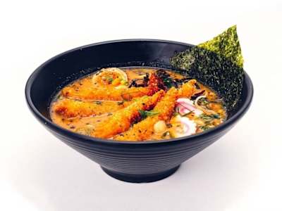 Ramen Miso con Gambas