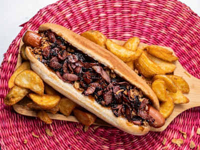 Bacon BBQ dog