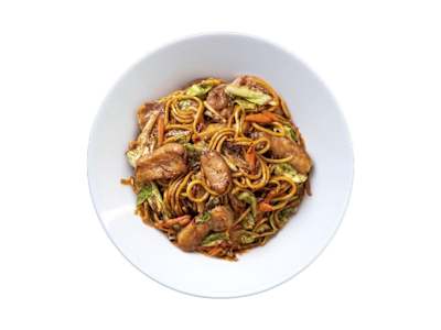 Fideos Chinos Salteados con Cerdo