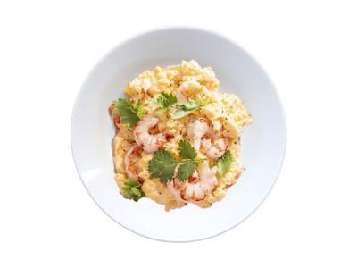 Huevos Revueltos con Gambas
