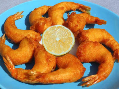 Langostinos Fritos Rebozados
