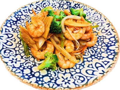 Gambas con Verduras