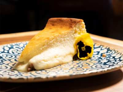 Tarta Cremosa de Queso Parmesano y Cabra