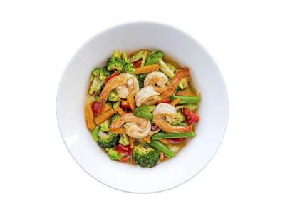 Gambas con Brócoli