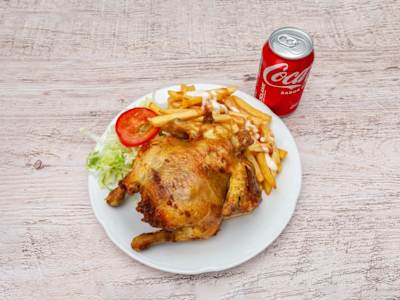 Menú 1 Pollo Asado, Patatas y Bebida