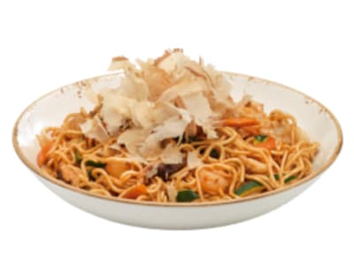 93. Yakisoba de pollo y langostino