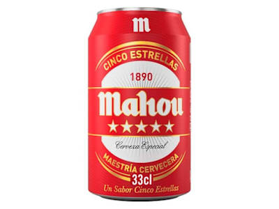Cerveza Mahou 5 Estrellas, Lata