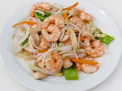 Gambas con Verduras
